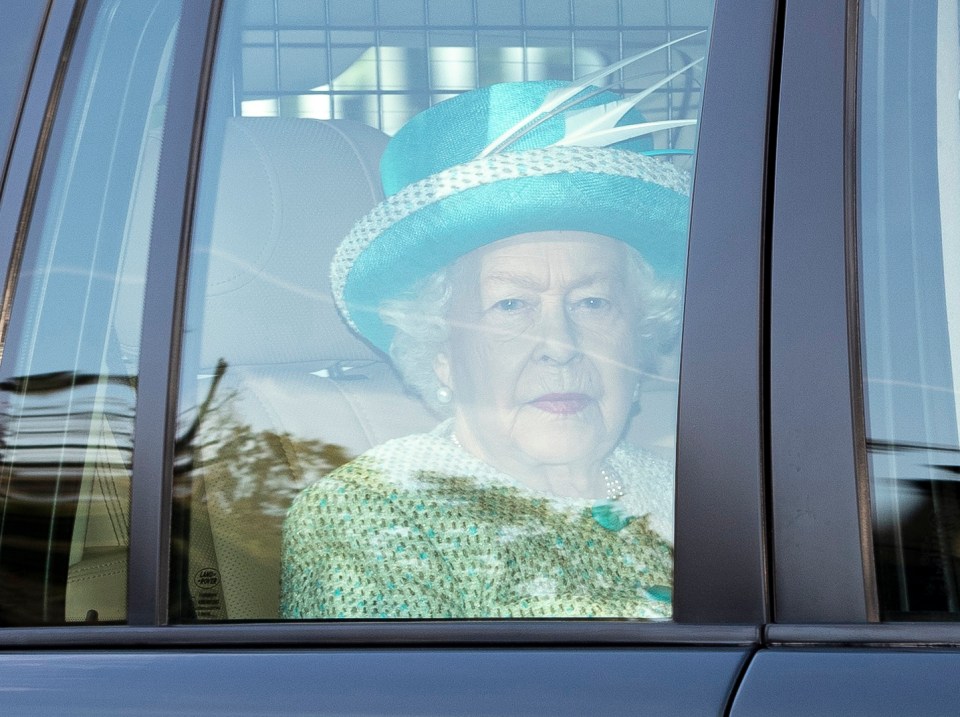  The Queen on her way to church in Windsor today after Prince Andrew's interview