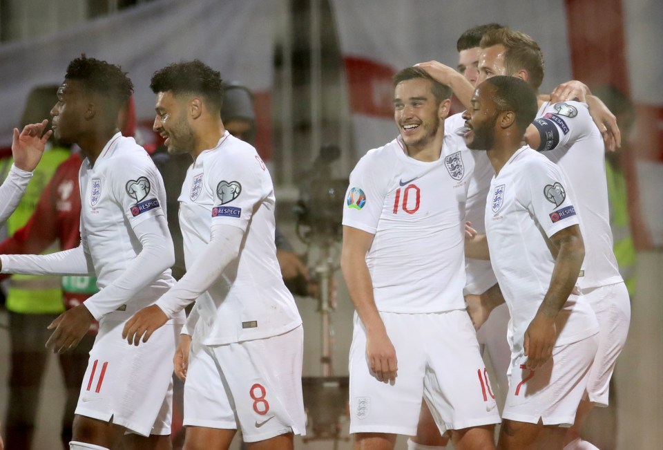 Harry Winks was congratulated for a fine individual goal against Kosovo