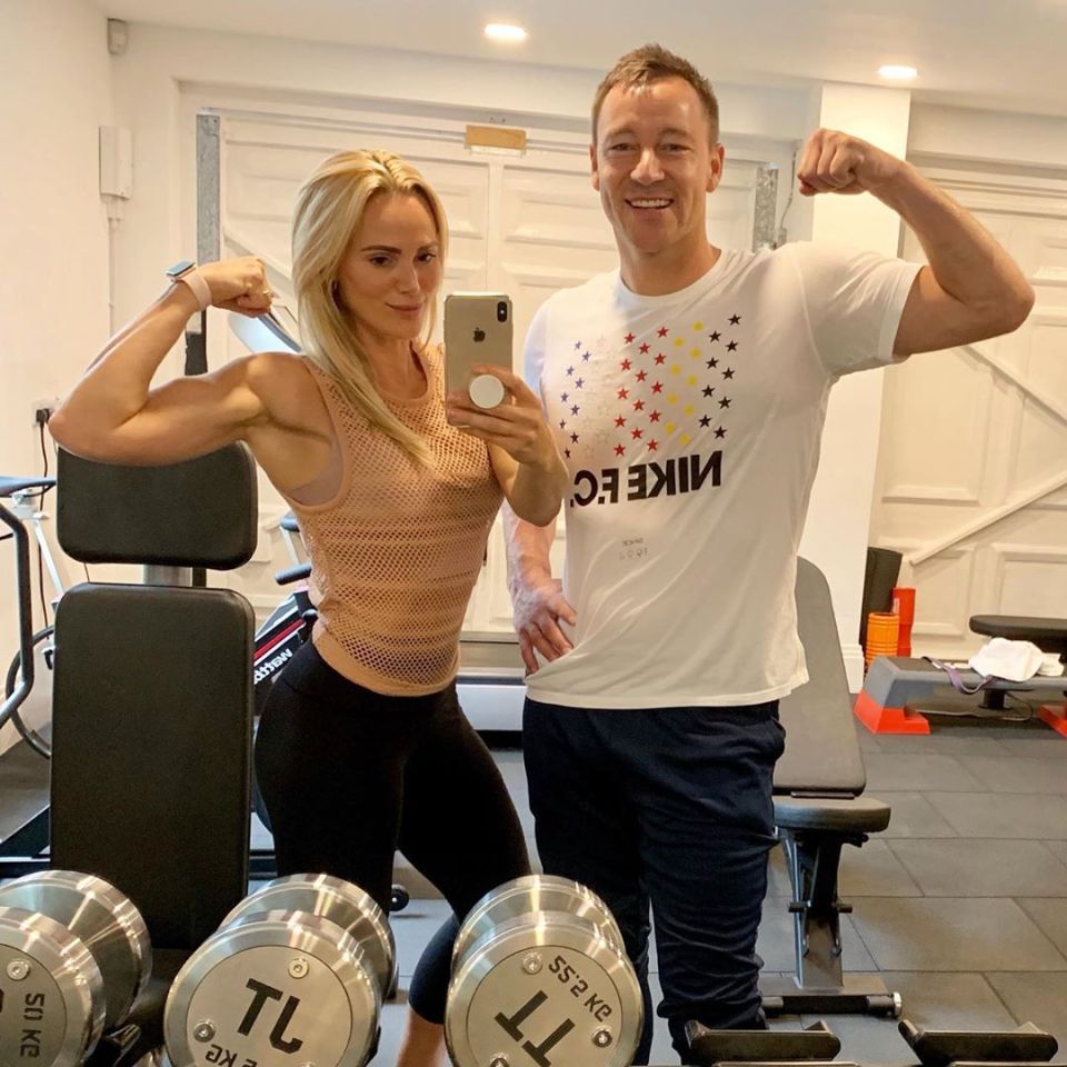  Sarah recently shared a snap in the gym while coaching John Terry