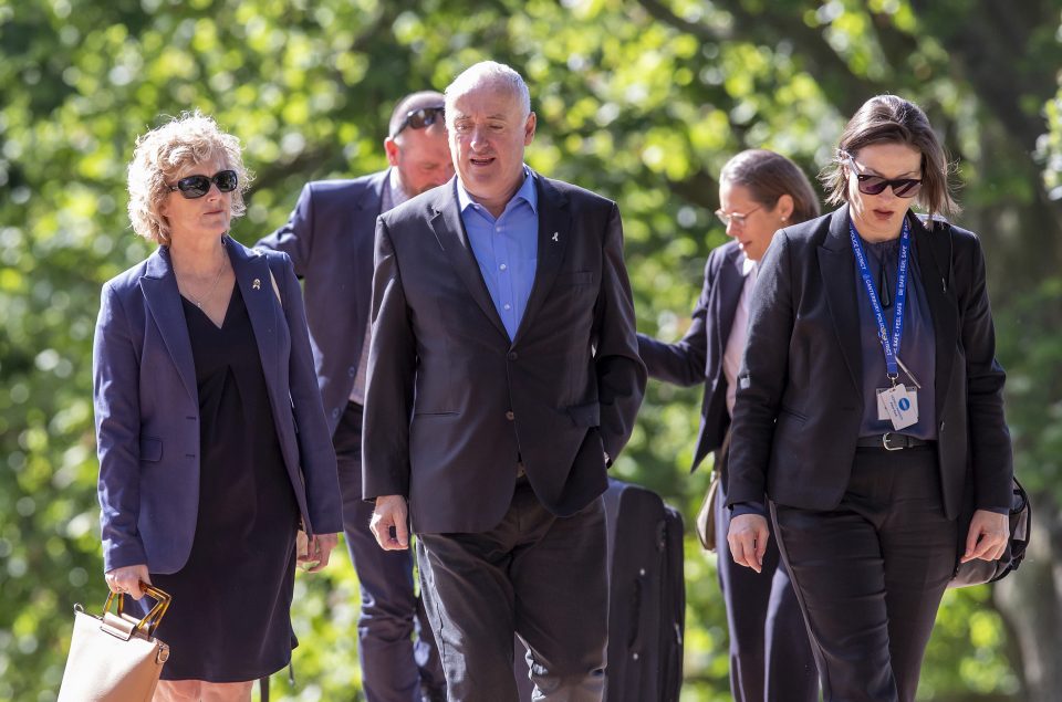  The parents of Grace Millane, David and Gillian, arrive at Auckland High Court to hear the closing speeches