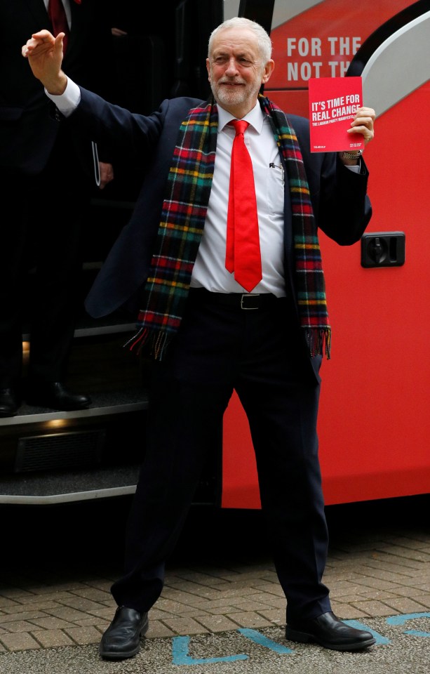  Jeremy Corbyn waved to supporters as he arrived in Birmingham to launch Labour's manifesto