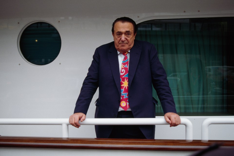 Media mogul Robert Maxwell on his yacht Lady Ghislaine