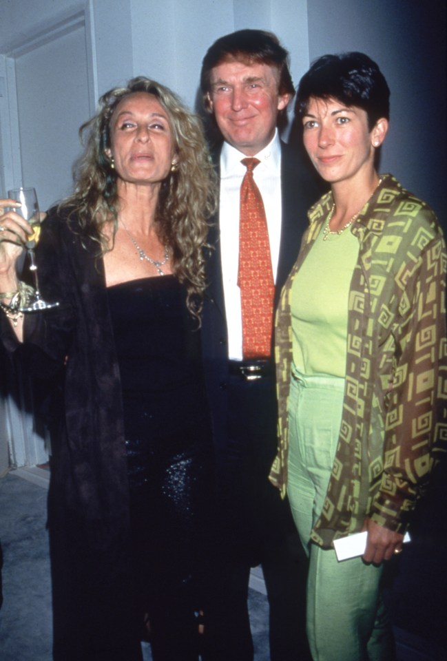 Party girl Ghislaine with Trump and Ann Jones at a party in NYC in 1997