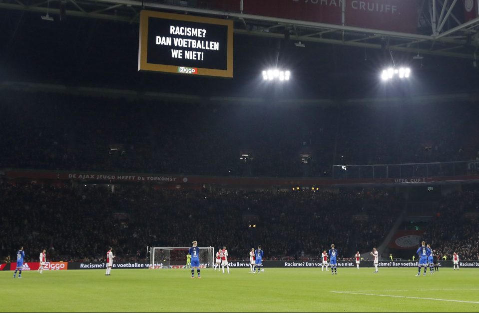  Players in the top two tiers in the Netherlands stood still for the first minute of matches to protest against racism