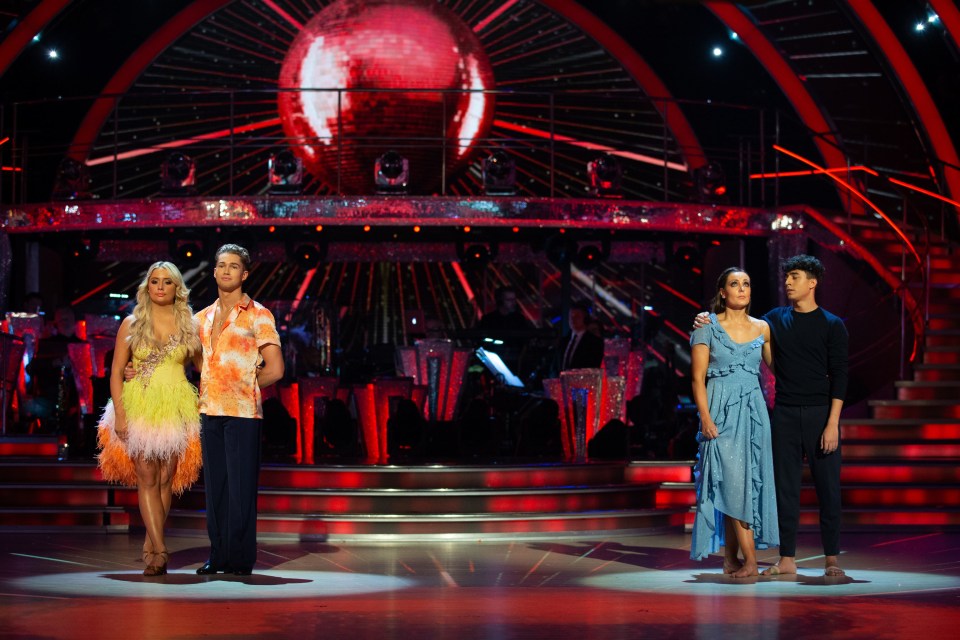 AJ and Saffron lost in the dance-off to BBC presenter Karim Zeroual, 26