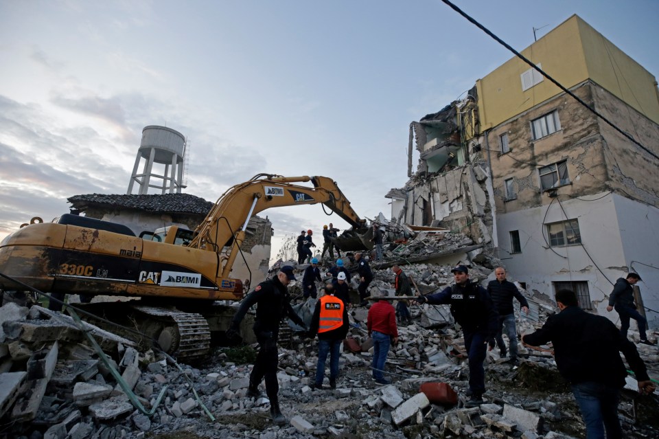  Several smaller tremors were recorded in the hour before the main quake, which was also felt across the Balkans and in the southern Italian region of Puglia