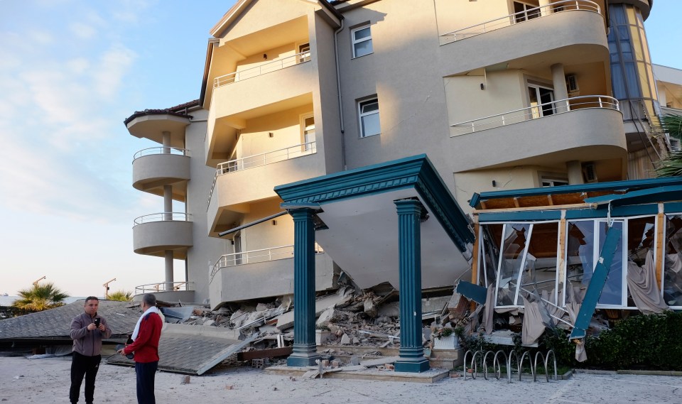  Buildings up and down the Albanian coast have been badly damaged by the tremor - a quake has also hit nearby Bosnia