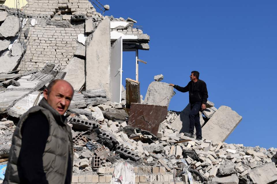  The quake in Albania collapsed at least three apartment buildings while people slept