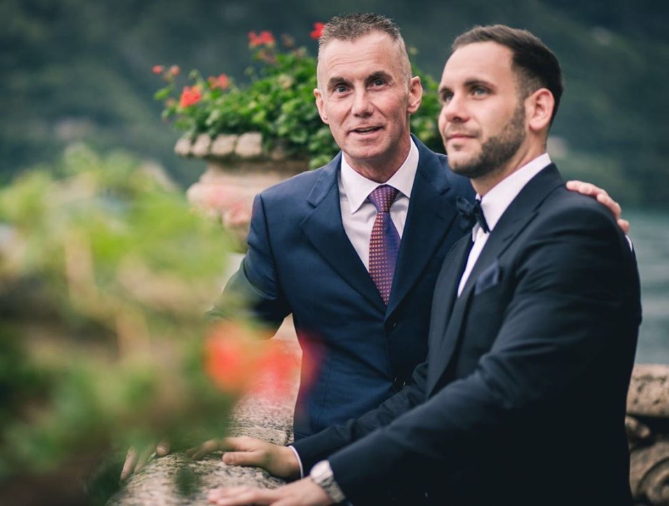 His son George Rhodes uploaded this wedding picture to Instagram the day before his dad Gary Rhodes died