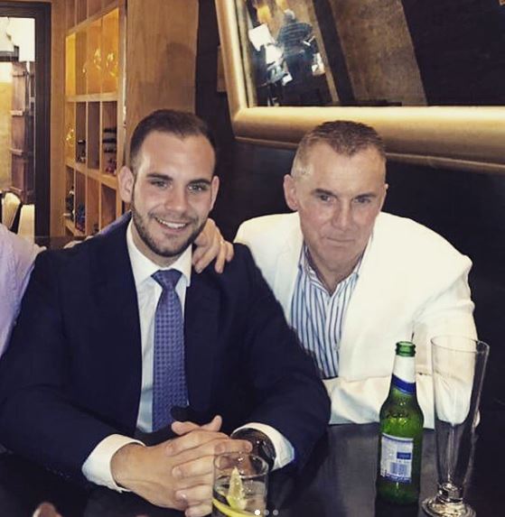 Gary Rhodes with his son George on Father’s Day