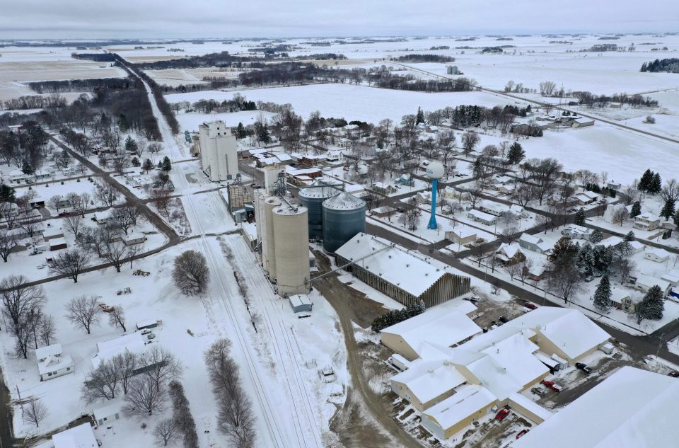  Snow fell most heavily in Minnesota's Twin Cities region but other areas including Iowa, above, were hit pretty badly too