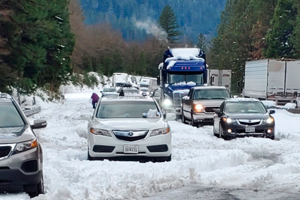  Californians were trapped in long lines of traffic including here in Caltrans