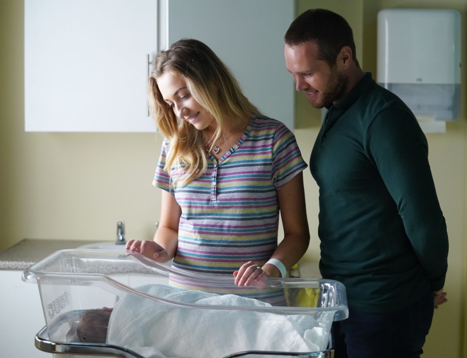  Louise and Keanu with baby Peggy