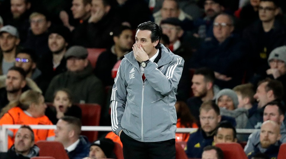  Pressure continues to mount on Unai Emery after another poor performance