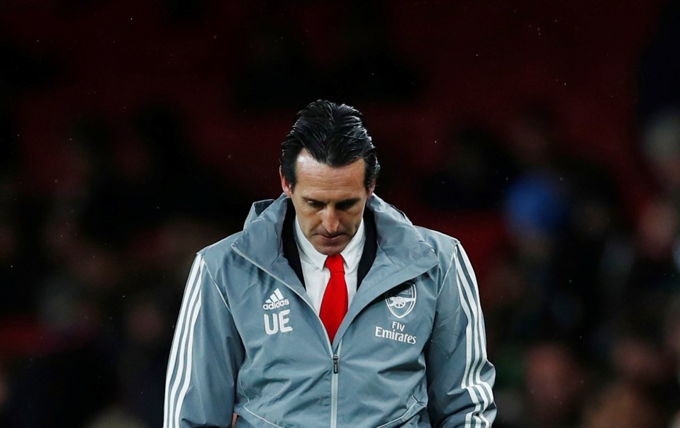  Arsenal boss Unai Emery is on the brink of being sacked after a dismal defeat at home to Unai Emery