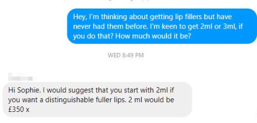  Another told me I should start with 2ml for "distinguishable fuller lips"