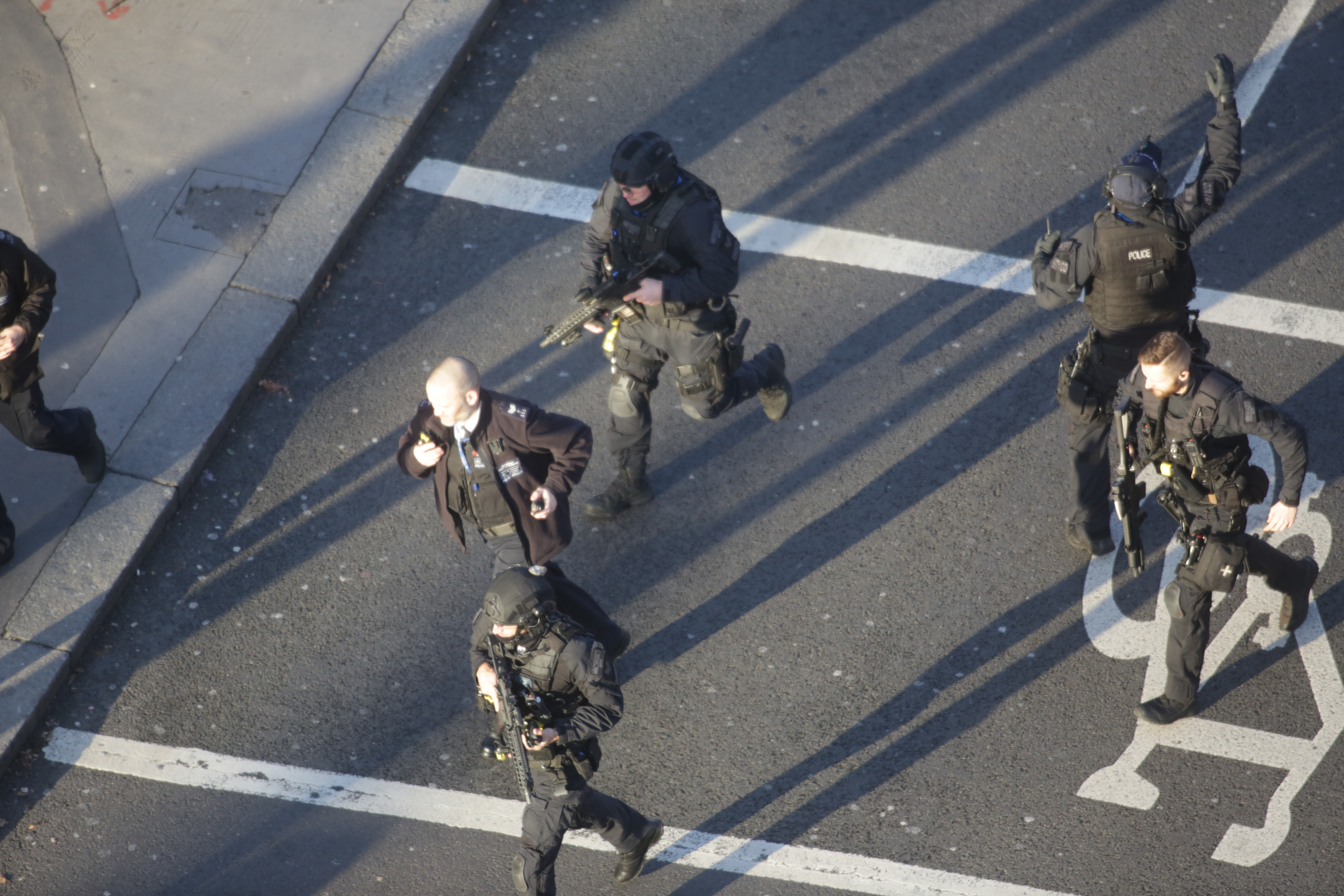  Heavily armed police were praised for running towards danger during the London Bridge attack