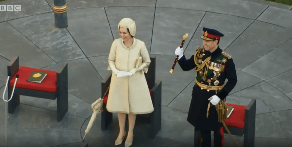  Olivia and Tobias film scenes at Caernarfon Castle in Wales