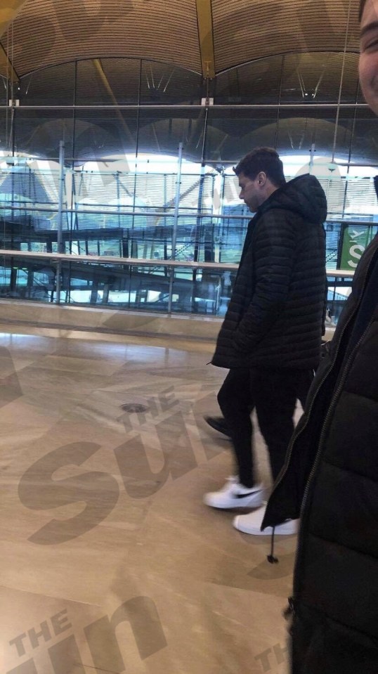  Mauricio Pochettino landed in Madrid at 10am this morning