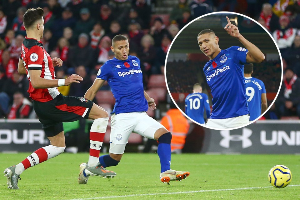  Richarlison's second half strike broke Saints hearts after Danny Ings had equalised