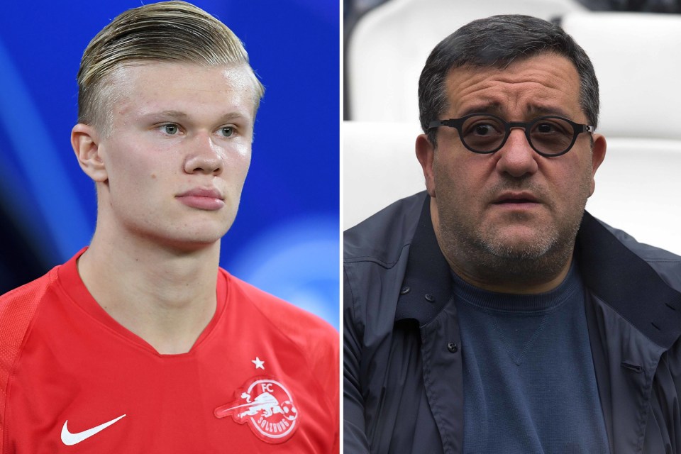  Man Utd staff are worried about Mino Raiola's involvement in any move bringing Erling Haaland to Old Trafford