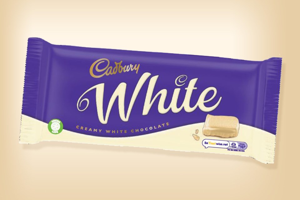  The new Cadbury's white chocolate bar is available exclusively in Asda