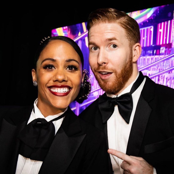  Alex Scott with Neil Jones when he wasn't injured