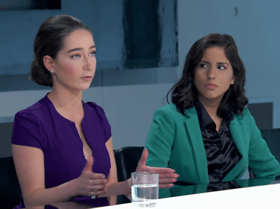  Lottie [left] has been accused of racism by other candidates