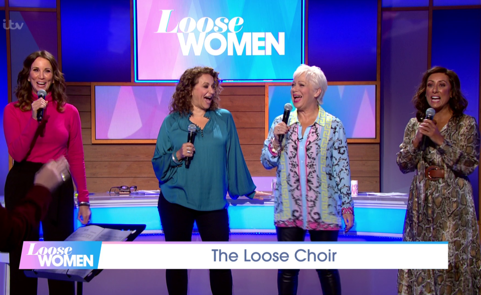  Andrea McLean, Nadia Sawalha and Denise Welch completed the Loose Choir