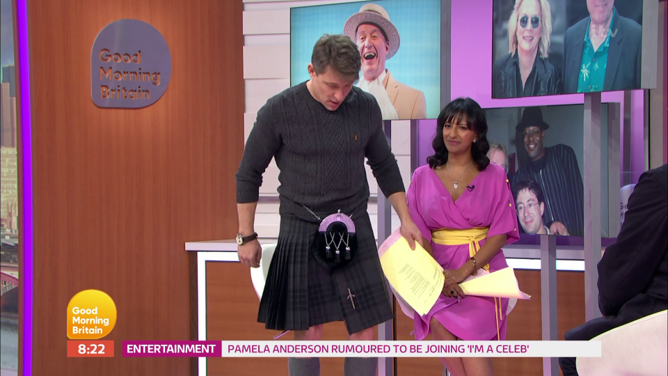  Ben Shephard changed into a kilt as they celebrated Lorraine's 60th birthday on Good Morning Britain