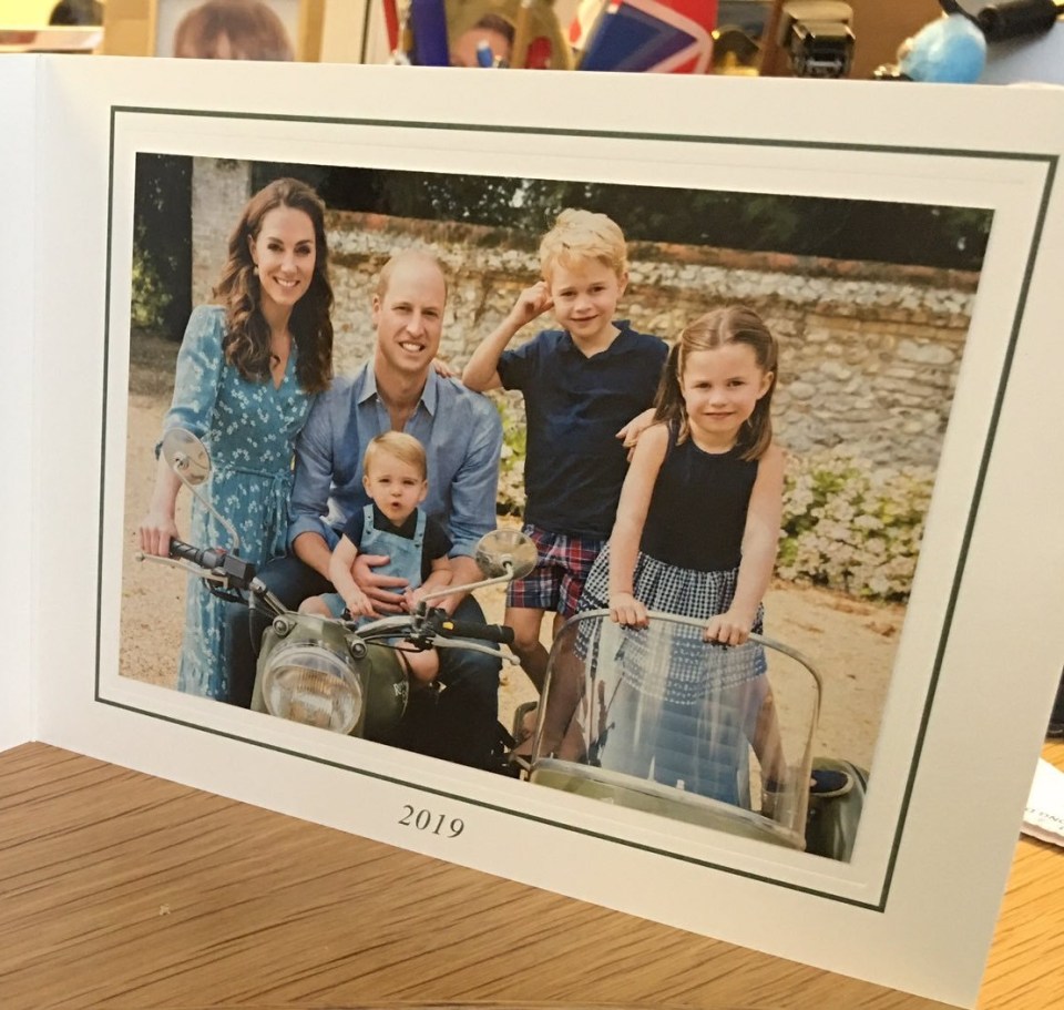  The Cambridges' 2019 Christmas card was revealed online last week