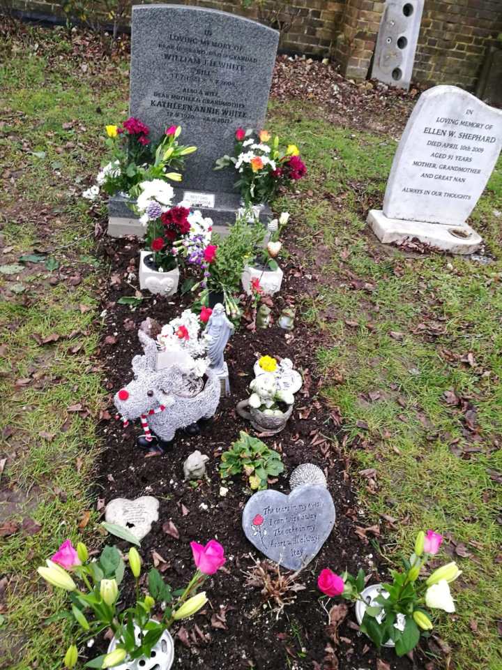  Catherine regularly goes to visit her grandparent's graves in Dartford, Kent.