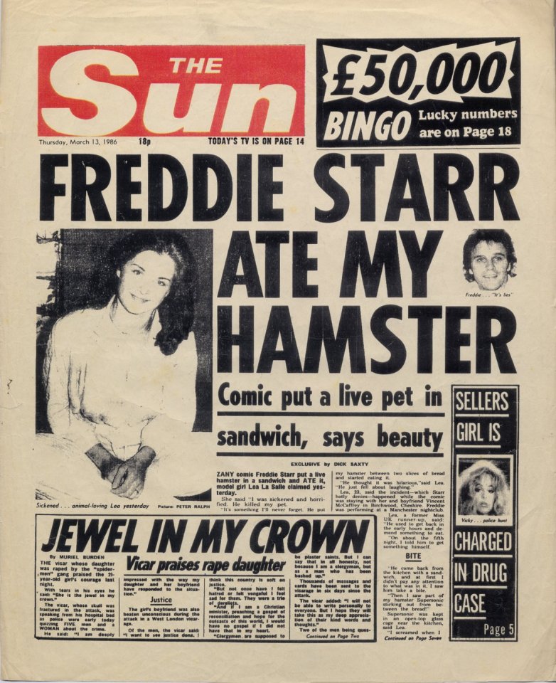  The Sun's famous headline from 1986