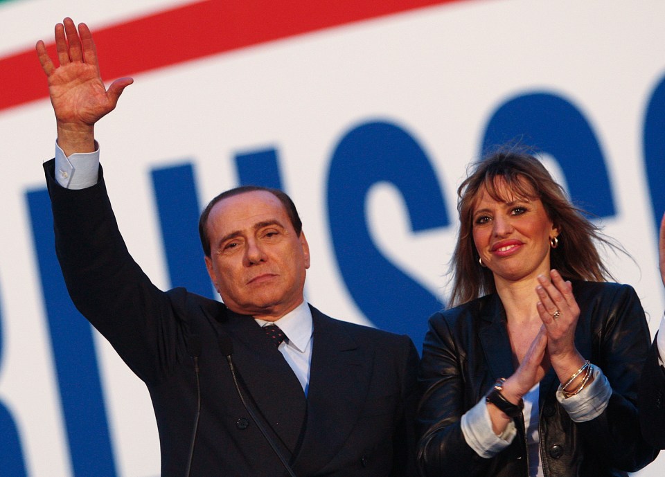  Alessandra Mussolini with Silvio Berlusconi in 2008