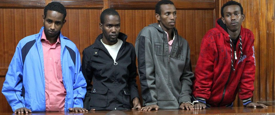  Four Somali men were arrested and jailed in Kenya in connection to the attack