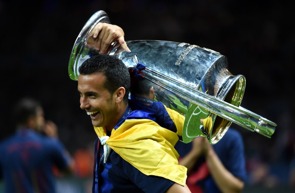  Pedro has won three Champions Leagues, the World Cup and the European Championships among other trophies in a decorated career