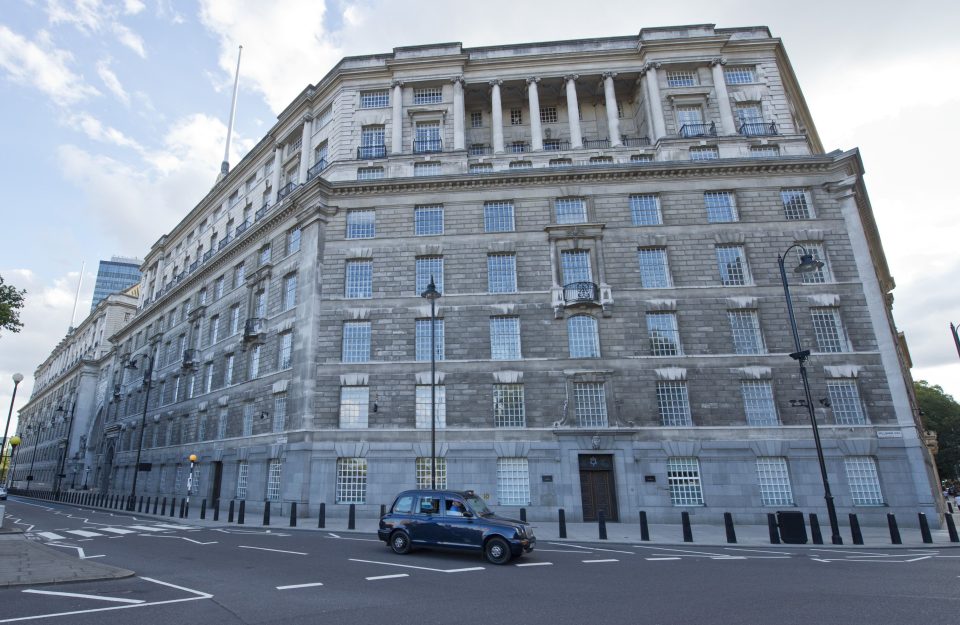  The headquarters of MI5 at Thames House on Millbank, London