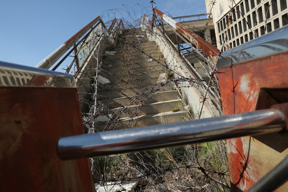  The airport has now been taken over by decay and overgrown plants