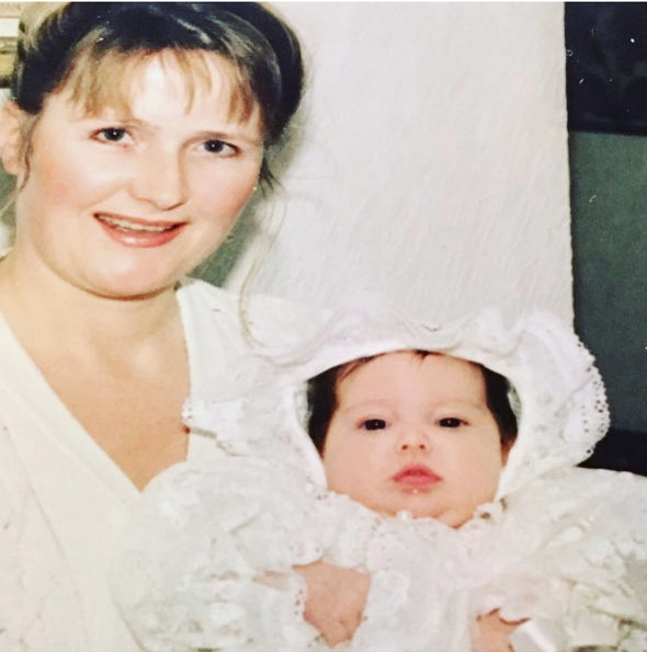  'Rainbow child' Jacqueline is pictured with her mum Selina as a baby