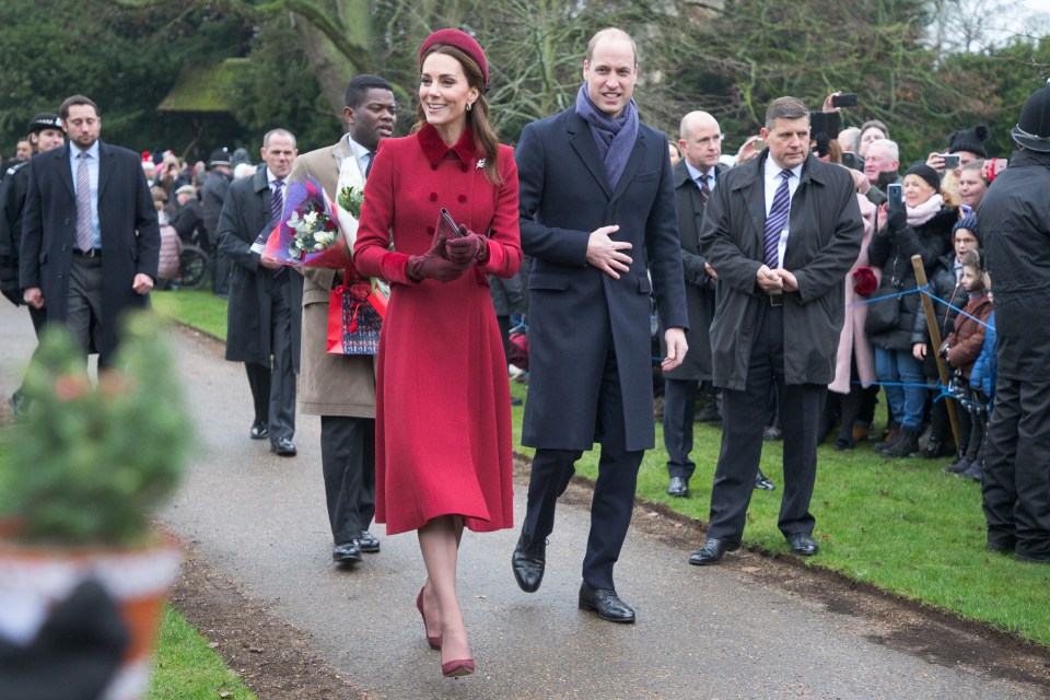  Kate Middleton and Prince William will do the famous walk to St Mary Magdalene Church with Charlotte and George