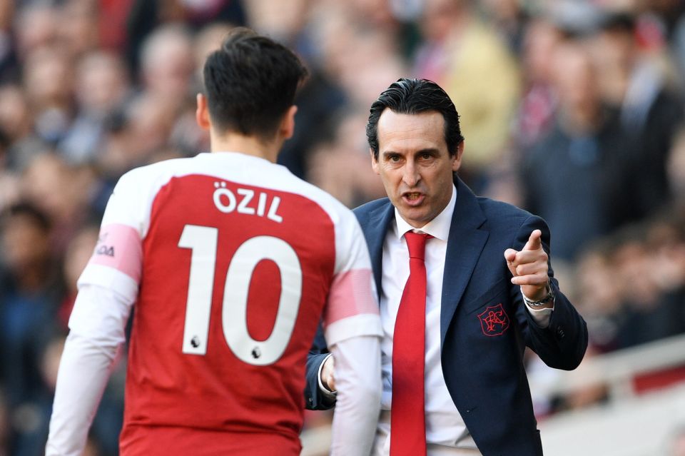  Emery and Ozil had a fractious relationship in North London