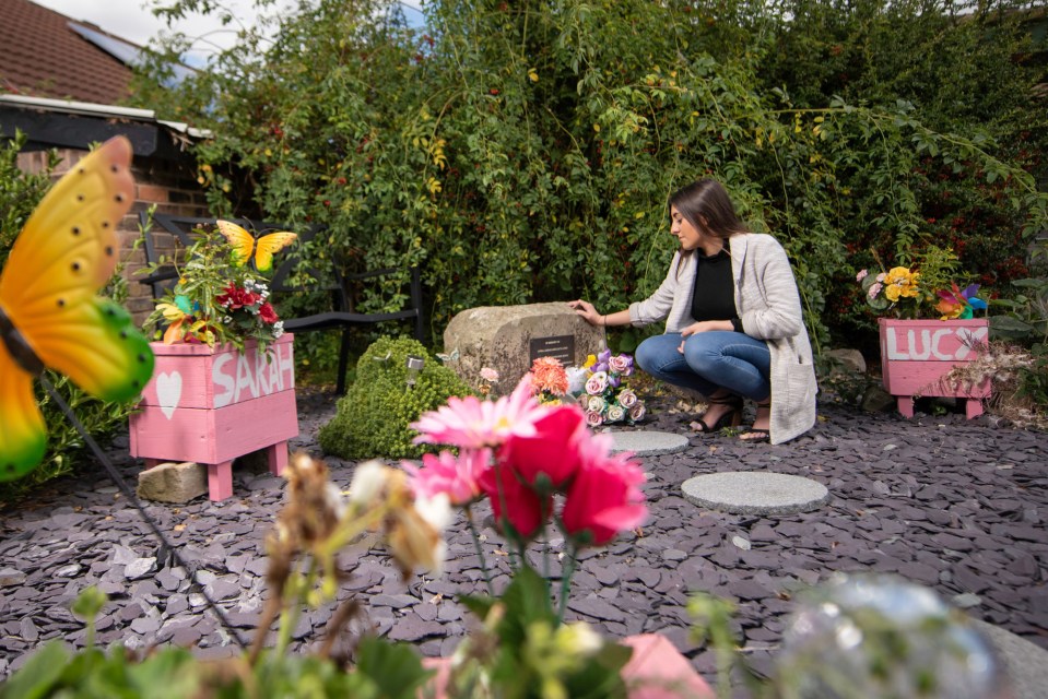  Tasnim at her mothers memorial -she believes her mum Lucy was a victim of a grooming gang in the 80s