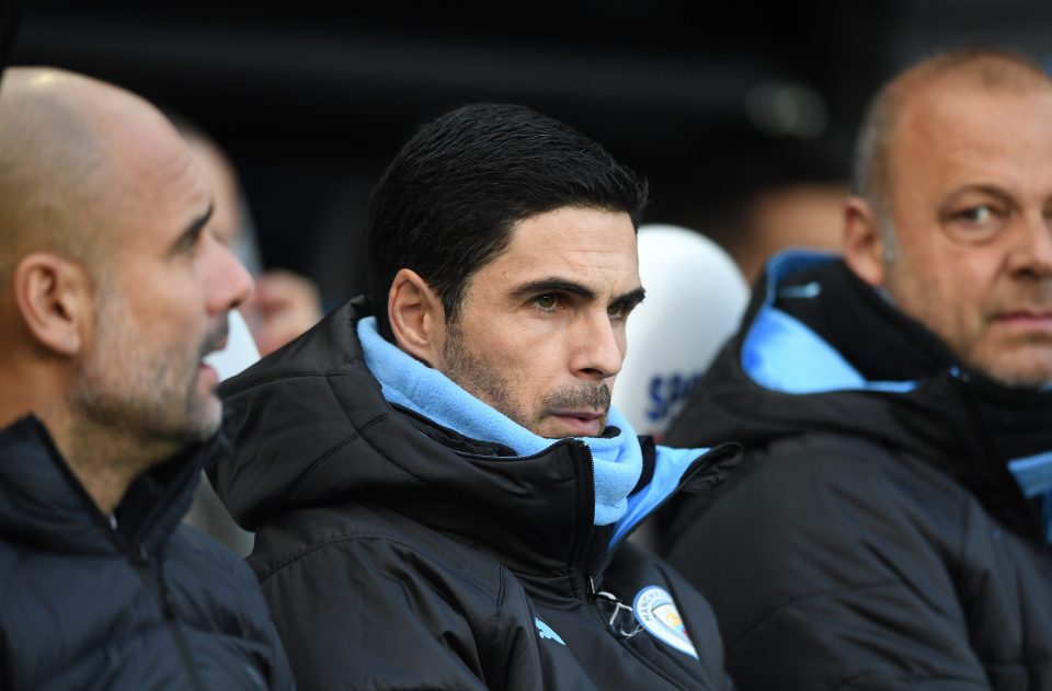  Arteta joined City's staff in 2016 after retiring from playing with Arsenal