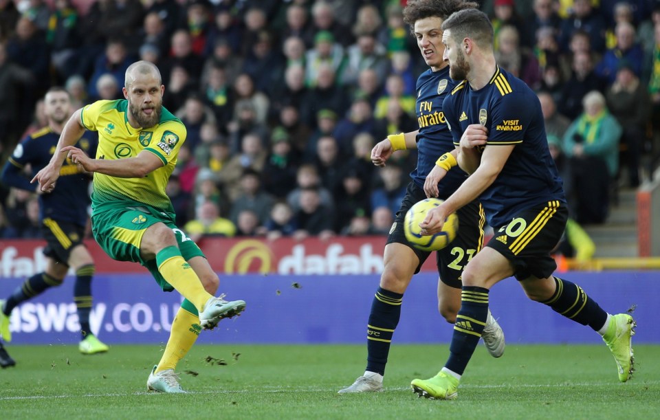 Teemu Pukki cracks the Norwich opener midway through the first half