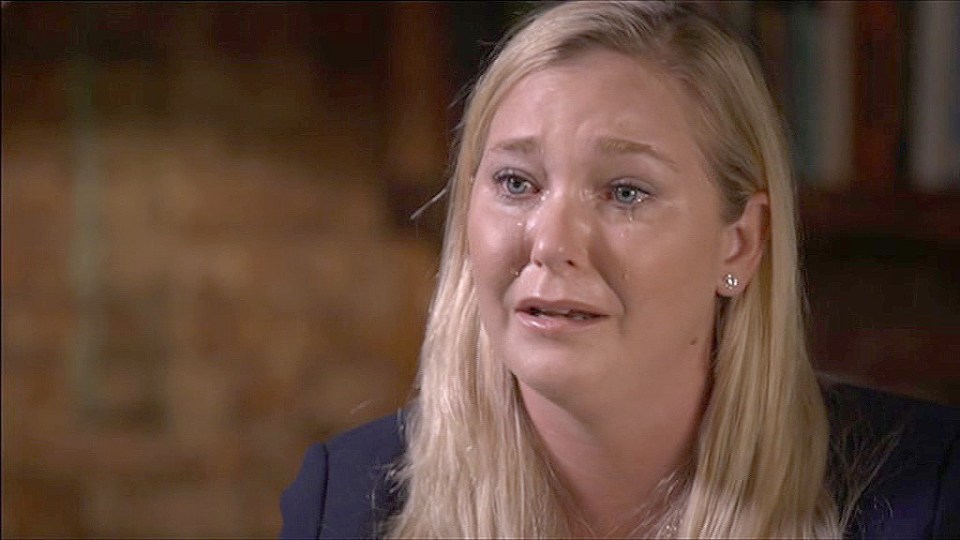  Virginia Roberts in tears during her BBC Panorama interview