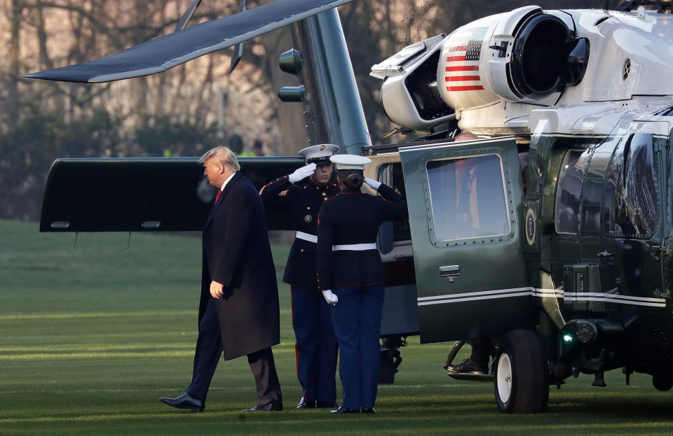  Donald Trump arrives at the NATO summit in Watford this morning