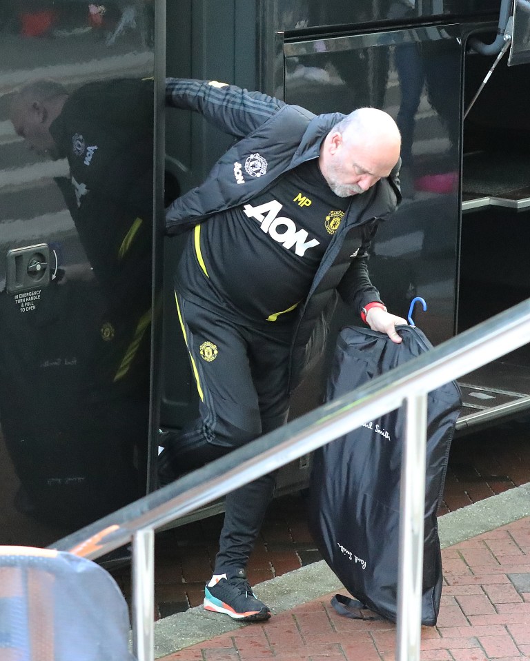  Mike Phelan appeared to stumble off the bus on his way into the Lowry