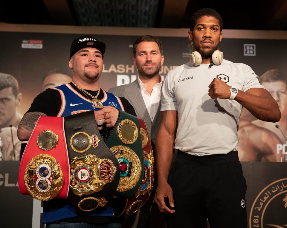  Anthony Joshua and Andy Ruiz Jr face off at their pre-fight press conference