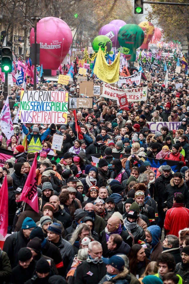  National strikes are taking place in France this December