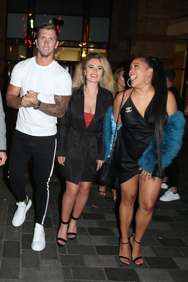 The star in central London with Chloe Ayling and Natalie Nunn